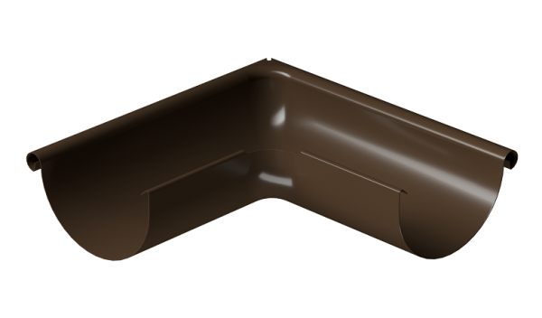 Угол внешний 90° D125 Döcke STAL PREMIUM Каштан, (RAL 8017) купить в Бутурлиновке