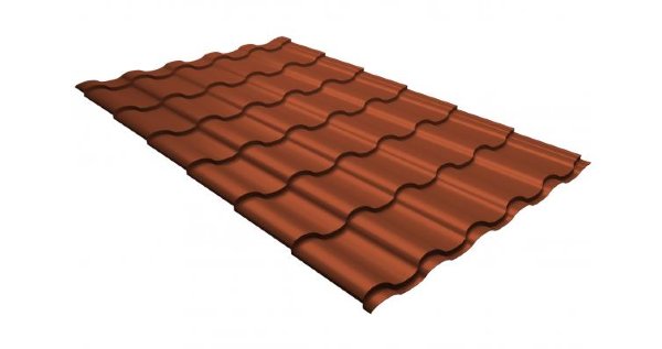 Металлочерепица кредо GL 0,5 GreenСoat Pural RR 750 кирпично-красный (RAL 8004 терракота) купить в Бутурлиновке