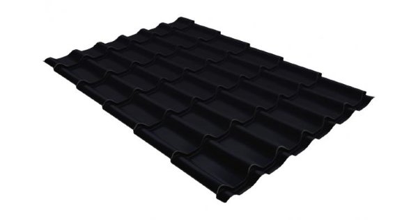 Металлочерепица классик GL 0,5 Velur20 RAL 9005 черный купить в Бутурлиновке