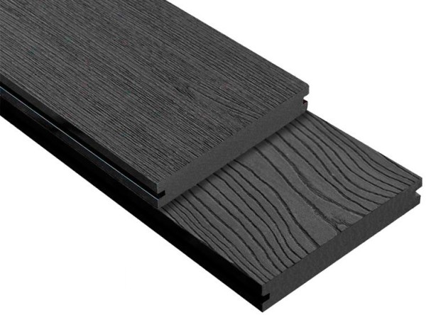 Террасная доска ДПК Outdoor 3D полнотелая STORM/OCEAN BLACK черная купить в Бутурлиновке