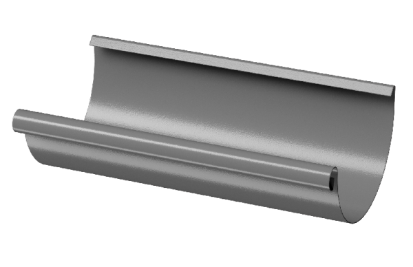Желоб полукруглый D125 3 м Döcke STAL PREMIUM Графит, (RAL 7024) купить в Бутурлиновке