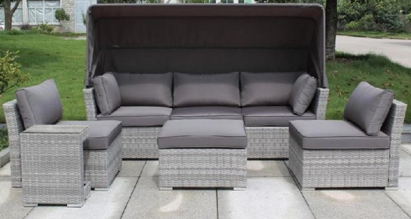 Диван-Трансформер AFINA плетеный из иск. ротанга AFM-320G Grey купить в Бутурлиновке