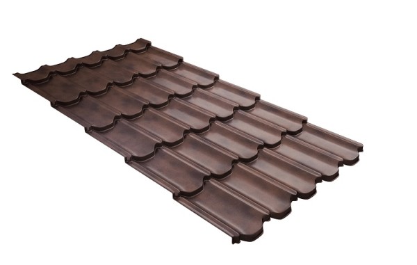 Металлочерепица квинта плюс с  3D резом 0,45 Safari Twincolor Brown купить в Бутурлиновке