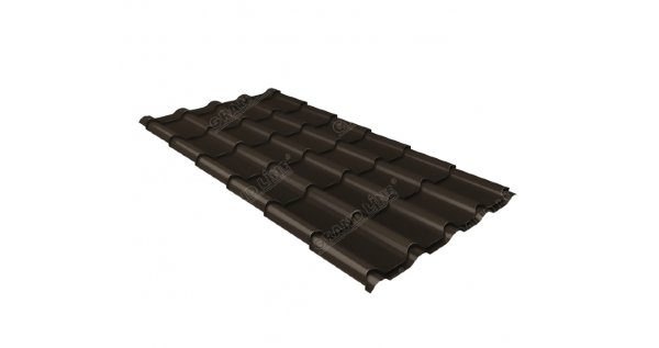 Металлочерепица камея GL 0,5 GreenCoat Pural matt RR 32 темно-коричневый (RAL 8019 серо-коричневый) купить в Бутурлиновке