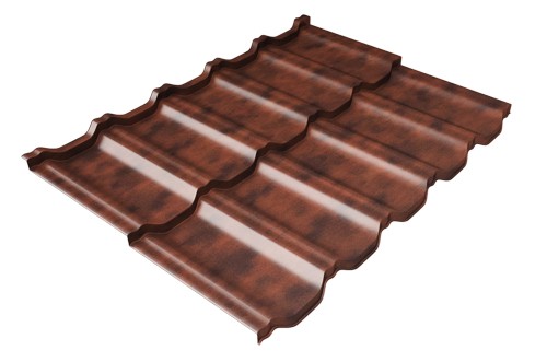Металлочерепица модульная Квинта Uno Grand Line c 3D резом 0,45 Safari Twincolor Brown купить в Бутурлиновке