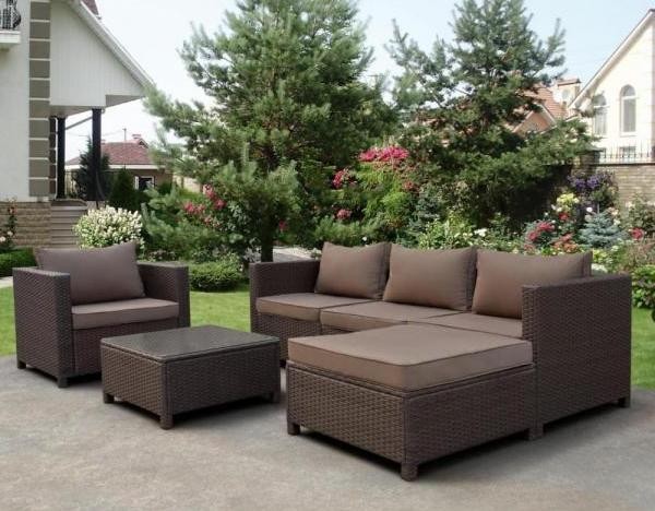 Комплект мебели AFINA плетеной из иск. ротанга YR821A Brown/Beige купить в Бутурлиновке