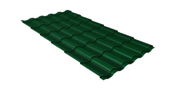 Металлочерепица кредо 0,5 Satin RAL 6005 зеленый мох купить в Бутурлиновке