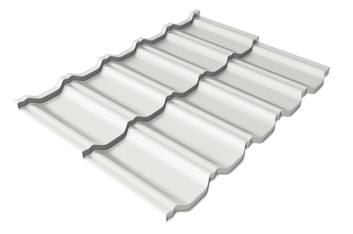 Металлочерепица модульная Квинта Uno Grand Line c 3D резом 0,5 Satin RAL 9003 сигнальный белый купить в Бутурлиновке