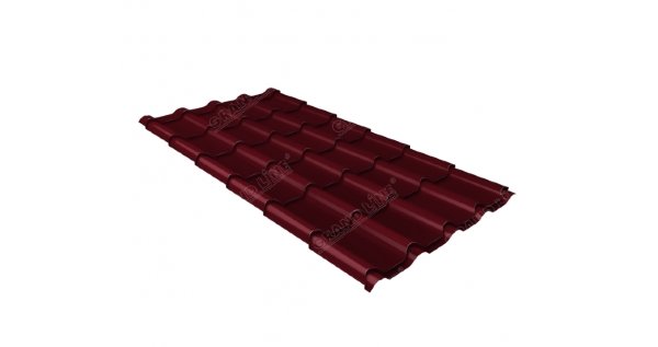 Металлочерепица камея 0,5 Satin RAL 3005 красное вино купить в Бутурлиновке
