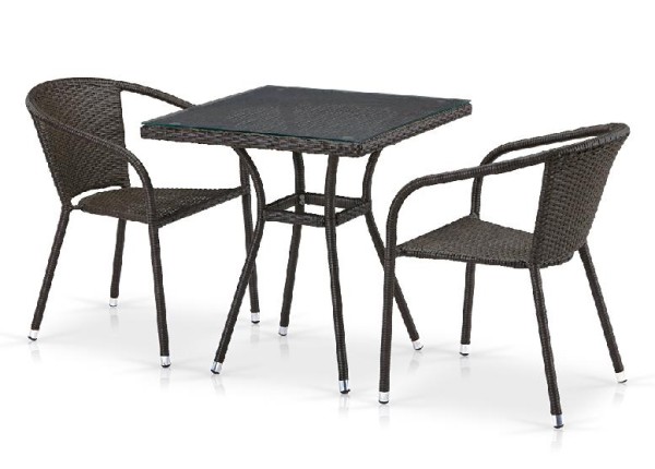 Комплект плетеной мебели AFINA из иск. ротанга T282BNT/Y137C-W53 Brown 2Pcs купить в Бутурлиновке