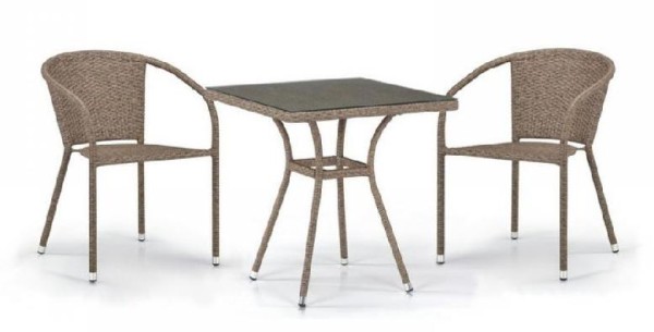 Комплект плетеной мебели AFINA из иск. ротанга T282BNT/Y137C-W56 Light Brown 2Pcs купить в Бутурлиновке
