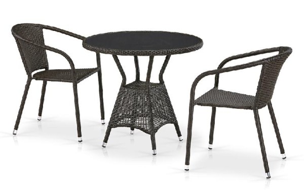 Комплект плетеной мебели AFINA из иск. ротанга T707ANS/Y137C-W53 Brown 2Pcs купить в Бутурлиновке