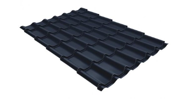 Металлочерепица классик 0,5 Satin RAL 7024 мокрый асфальт купить в Бутурлиновке