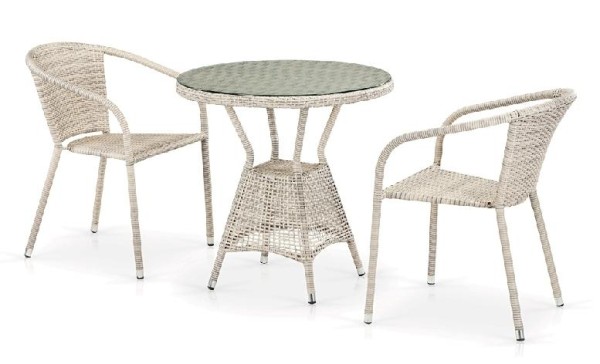 Комплект плетеной мебели AFINA из иск. ротанга T705ANT/Y137C-W85 Latte 2Pcs купить в Бутурлиновке