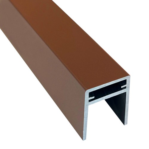 П-профиль Алюминиевый EasyDecking 35x25 Коричневый купить в Бутурлиновке