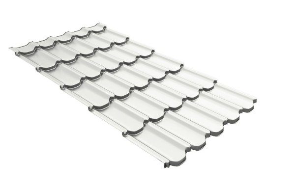 Металлочерепица квинта плюс с 3D резом 0,5 Satin RAL 9003 сигнальный белый купить в Бутурлиновке